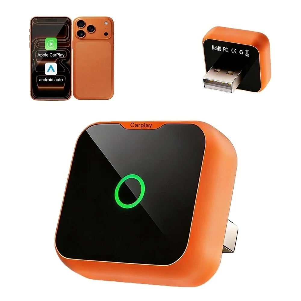 2-in-1 Wireless CarPlay Android Auto Adapter, Plug & Play Wired to Wireless...‎